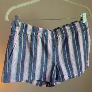 J CREW Women’s Short, Blue Stripes 6, Elastic